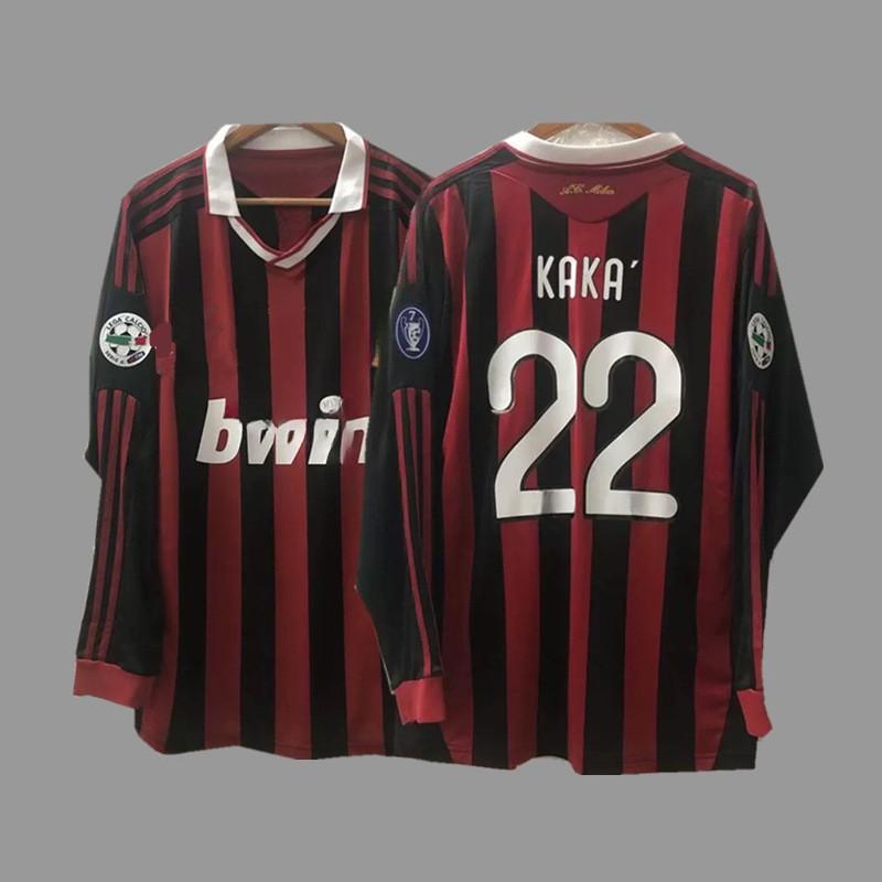 Retro Long Sleeve Football Jersey - Beckham Zidane Messi Ronaldo Classic Soccer Shirt