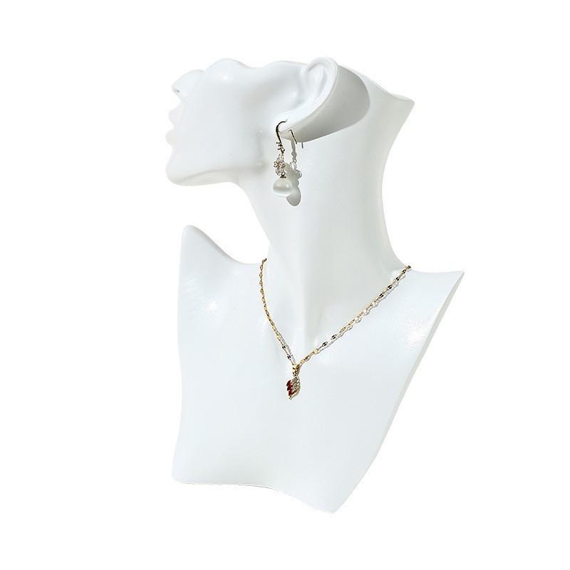 Testa a mezzo volto stampo testa a mezzo volto gioielli astratti modello collana testa modello manichino testa accessori per riprese gioielli di alta gamma