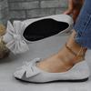 Spring New Style Pointed Toe Shallow Mouth Breathable Comfortable Casual Flat Shoes Wear-resistant Non-slip Bow Women's Loafers