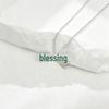 Women's Silver Emerald Four-Leaf Clover Necklace - Elegant Everyday Accessory for Birthday or Qixi Gifts