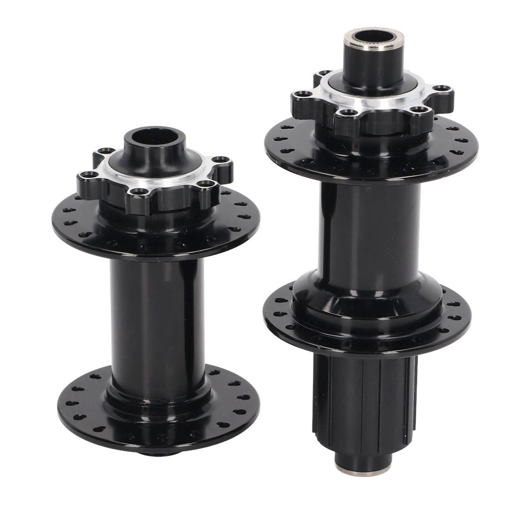 2pcs Bicycle Hubs Black Aluminium Alloy 32 Holes Front Rear Bike Disc Hubs 4 Bearing for Mountain Cycling