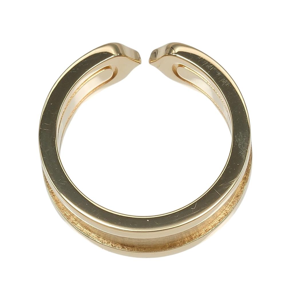 CARTIER 2C Ring K18 yellow gold #4.5(US Size) 6.52g Women Used