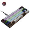 HXSJ V800 Kabelgebundene mechanische Tastatur 68 Tasten RGB-Gaming-Tastatur mit abnehmbarem Typ-C-Kabel ABS