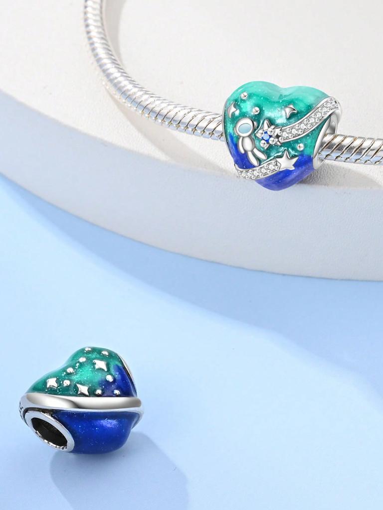 Charms Plata Starry Sky Beads Charm Copper Plated Fit Charms Copperoriginal Bracelet For Jewelry Making Diy Charm