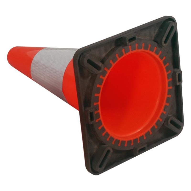 Reflective 70cm Rubber Traffic Cone - Road Safety Construction Warning Bollard