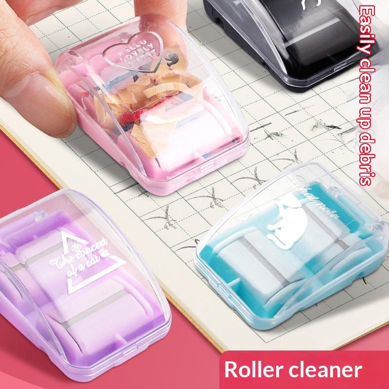 1Pcs Eraser Mini Portable Desktop Eraser Crumb Collectors Manual Desktop Sweeper Vacuum Cleaner Students Gift
