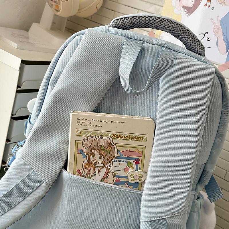 Women's Travel Backpack College Style Large Capacity Backpack Student Schoolbag Computer Bag with Coin Purse