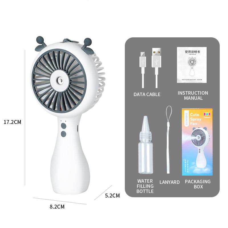 Portable Misting Handheld Fan Cooling Personal Mini Fan 3 Speed 2 Modes Spray Water Fan USB Rechargeable Outdoor Camping Travel
