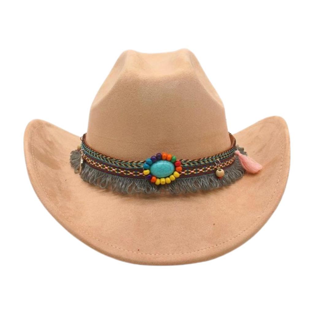 British Style Knight Performance Dance Performance Jazz Hat Ethnic Style Warped Edge Top Hat Travel Cowboy Hat