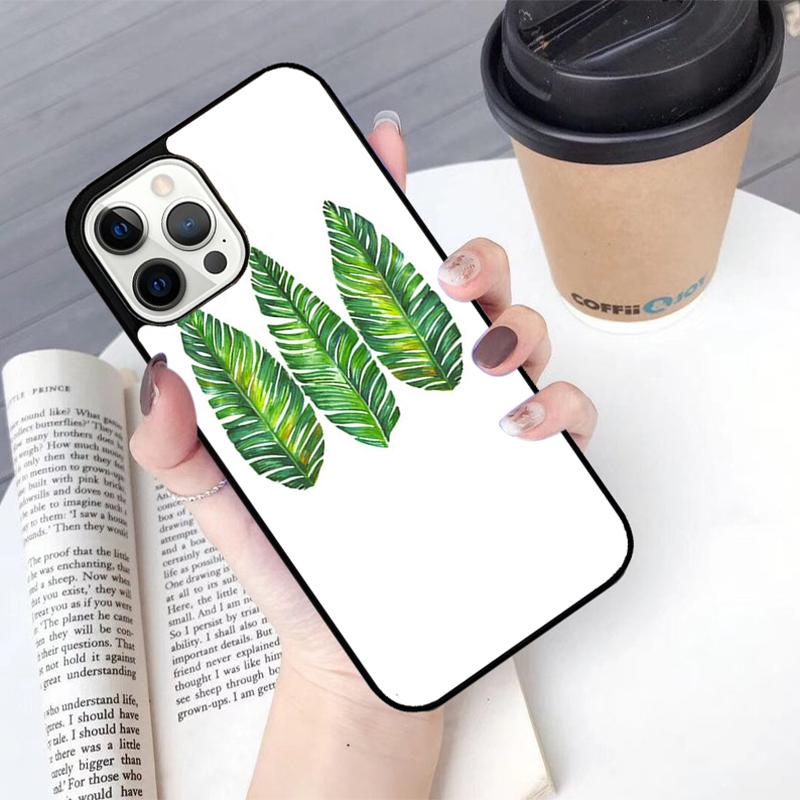 Banana Leaf Phone Case For iPhone 17 Air 13 12 14 15 16 Cover For Apple Pro Max 6S Plus Coque