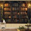 Lunerfex Vintage Bookshelf Tapestry for Library