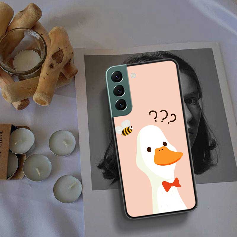 Flying Duck Phone For Samsung Galaxy S20 FE S21 Plus S22 S23 S24 Ultra Case S10 S10E S9 S8 S7 Edge Cover Silicone Soft Coque Fun