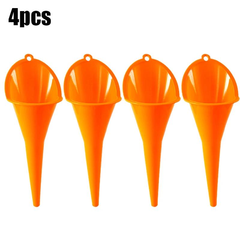 Long Stem Car Refueling Funnel Gasoline Engine Oil Fuel Filling Tools Anti Splash Plastic Motorcycle Car Oil Funnel Accessories
