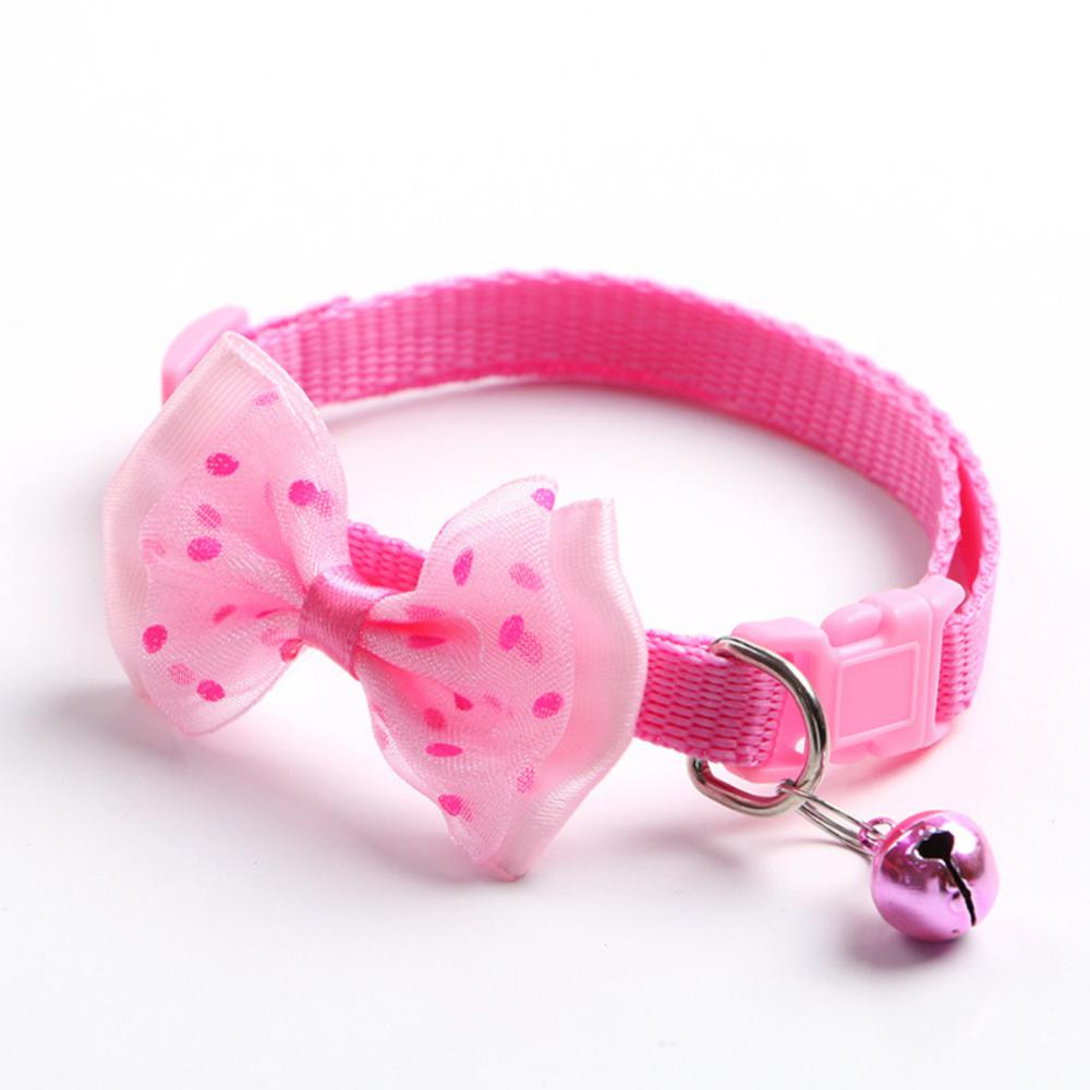 1/2/4PCS Dorakitten Bow Decor Pet Collar Adjustable Dot Design Cute Bell Dog Collar Bow Kitten Collar Pet Supplies Clothing