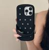 For iPhone 16 Pro Max Silicone Case Porous Design with Handle Shockproof Phone Back Cover