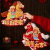Chinese Style Zodiac Horse Wall Stickers Traditional Cartoon Fu Character Sticker Paper Blessing Spring Festival Decorations