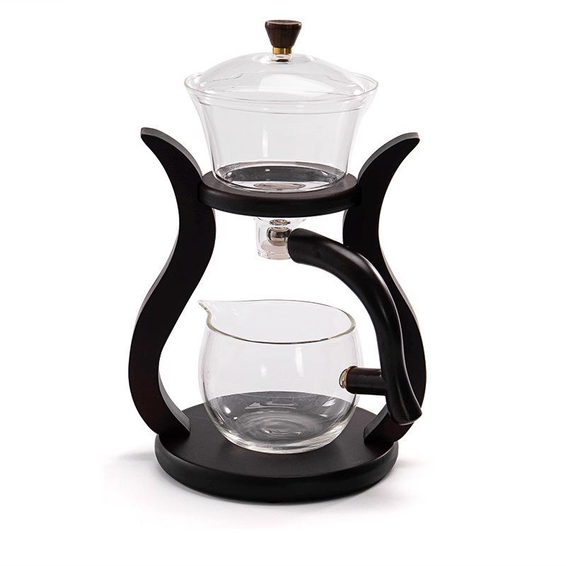 Heat-Resistant Glass Kung Fu Tea Set with Teacup, Teapot & Gaiwan - Automatic Household Set