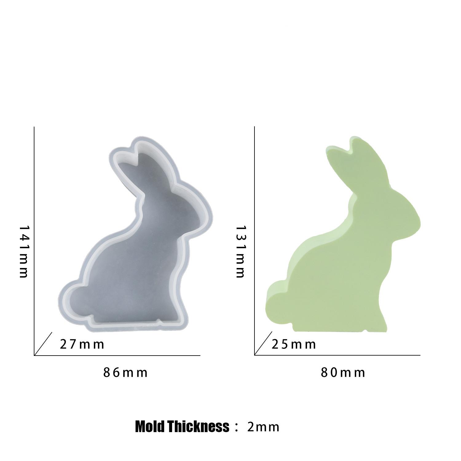 DIY форма для капель, Пасхальная трехмерная силиконовая форма с милым кроликом, форма для мыла, форма для свечей для ароматерапии, кролика