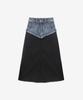 JUCYJUDY J Woven Flare Mix Denim Skirt Jysk321C