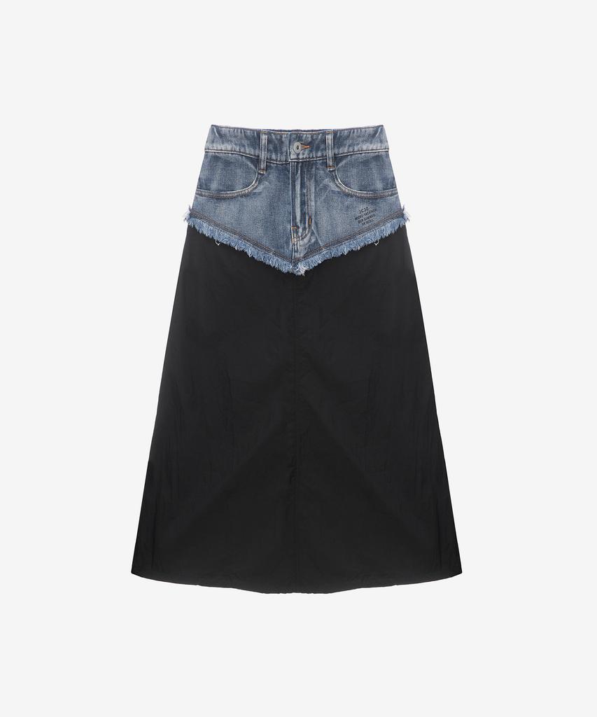 JUCYJUDY J Woven Flare Mix Denim Skirt Jysk321C