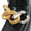 Stella McCartney loafers Chain detail chunky heel black leather Women 38 810103 Used