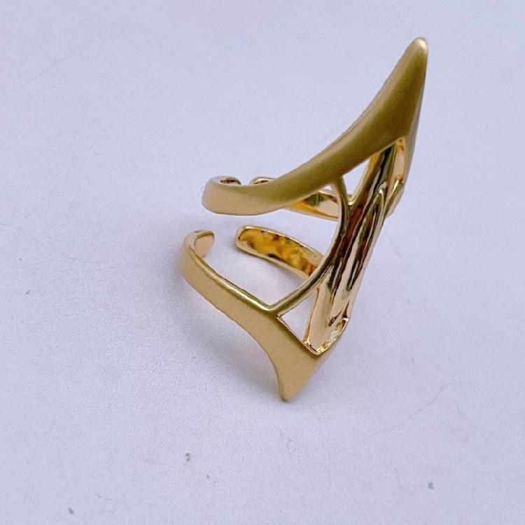 Silber Gold Stachelige Reißzähne Punk Ring Verstellbar Metall Offener Ring Hochwertiger Ring