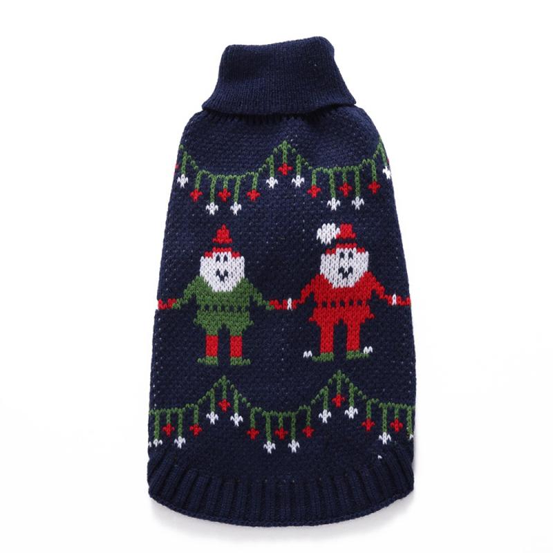 Weihnachts-Hunde-Pullover Winter Warm Hunde Kleidung Für Welpen Katze Gestrickter Pullover Chihuahua Schnauzer Mantel Neujahr Haustierbekleidung Mops