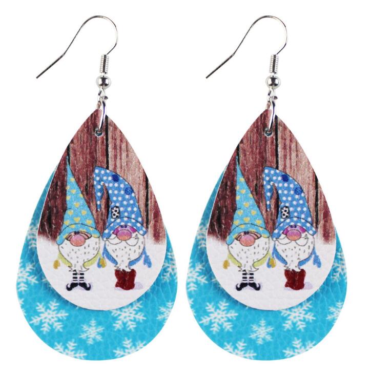 2025 New Fashion Women Christmas Santa Claus Snowman Drop Shaped Earrings Women Cute Christmas Party Earrings Jewelry Gifts