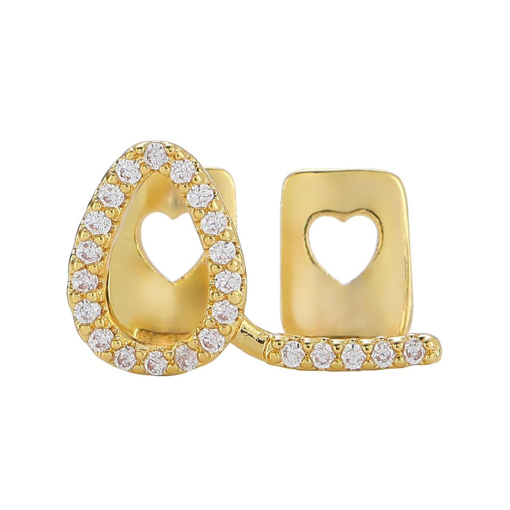 Minimalist Diamond Water Drop Hip Hop Grillz for Halloween Cosplay, Unisex Teeth Jewelry