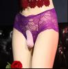 Mens Lace Panties Sexy Sissy Pouch Underwear Breathable See Through Briefs Crossdressing Underpants Large Size Gaywear