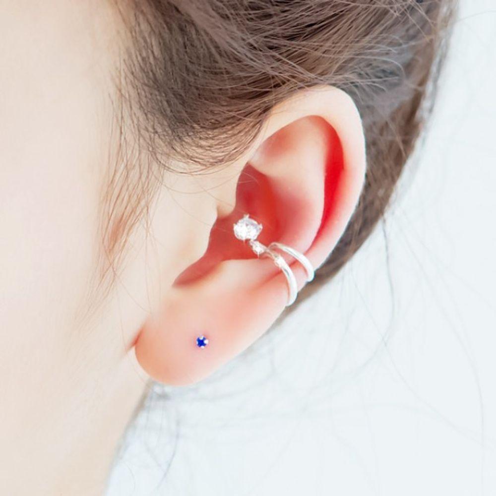(Silver) Cubic TD Ear Cuff