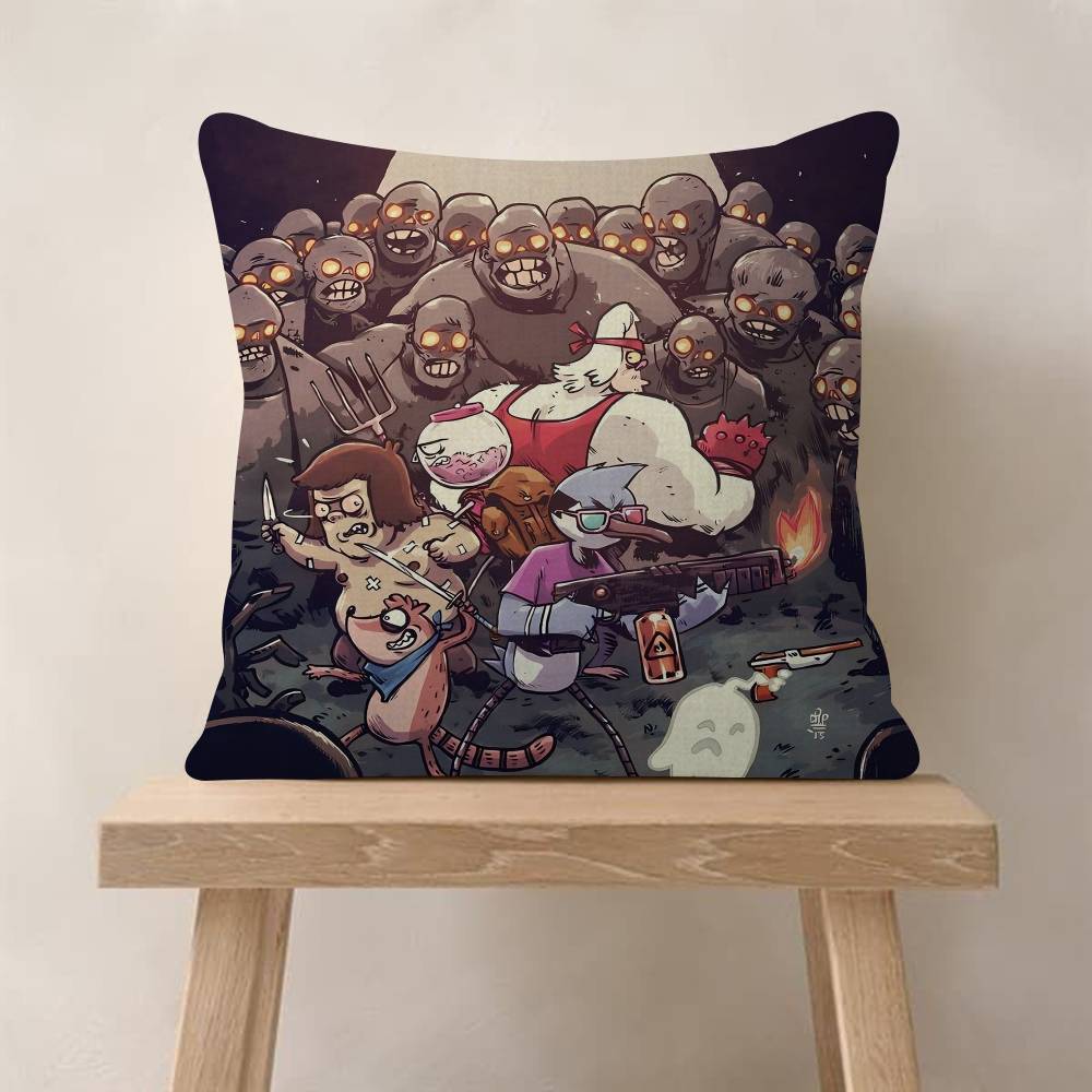 pc Regular Show Pillow Anime Pillow Sofa Bed Head Pillow Cover Cushion Cover Fashion