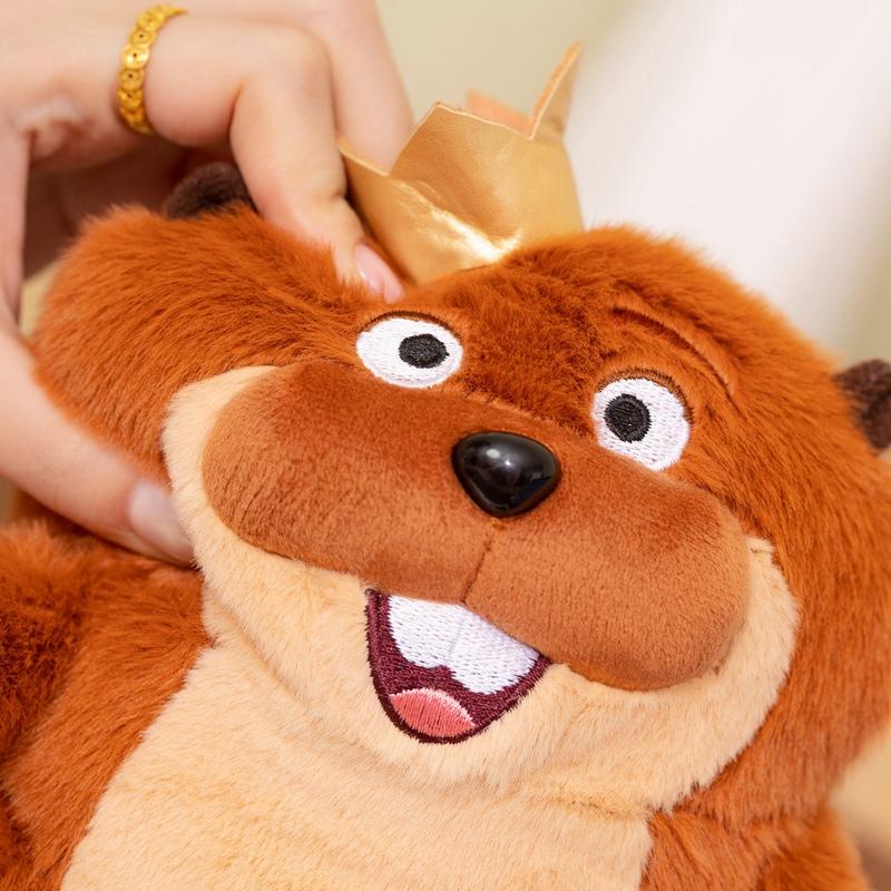 Hot High Quality Adorable Crown Beaver Anime Hoppers Plush King Georges Tom Lizard Soft Stuffed Animal Beaver Plushie Doll Toy