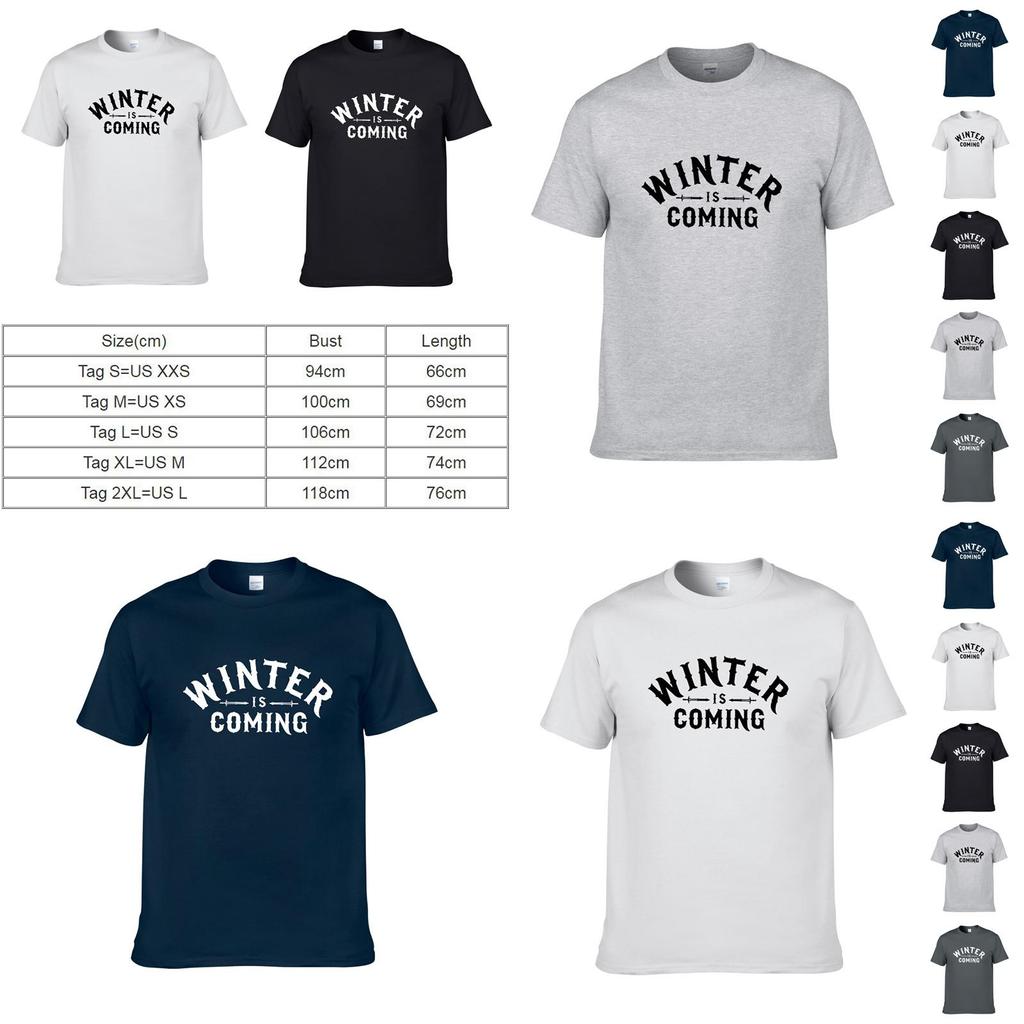 Game Of Thrones Der Winter naht Herren Damen Kurzarm T-Shirt Oberteile Tee T-Shirt