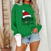Women's Casual Fashion Round Neck Long Sleeve Christmas Printed Sweatshirt