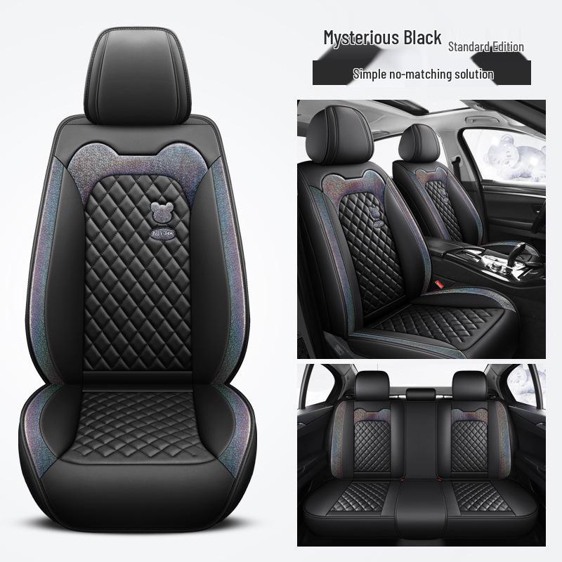 Universal Full Leather Car Seat Cover – All-Season, Cute Design, Full Surround Fit
