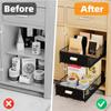 Kitchen Storage Sliding Drawer Pull Out Cabinet Organizer With Wooden Handle Spice Storage Rack For Kitchen Cupboard Organizer