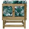 Corner Sofa Set with Cushions 2 pcs Pressure Treated Pine Wood