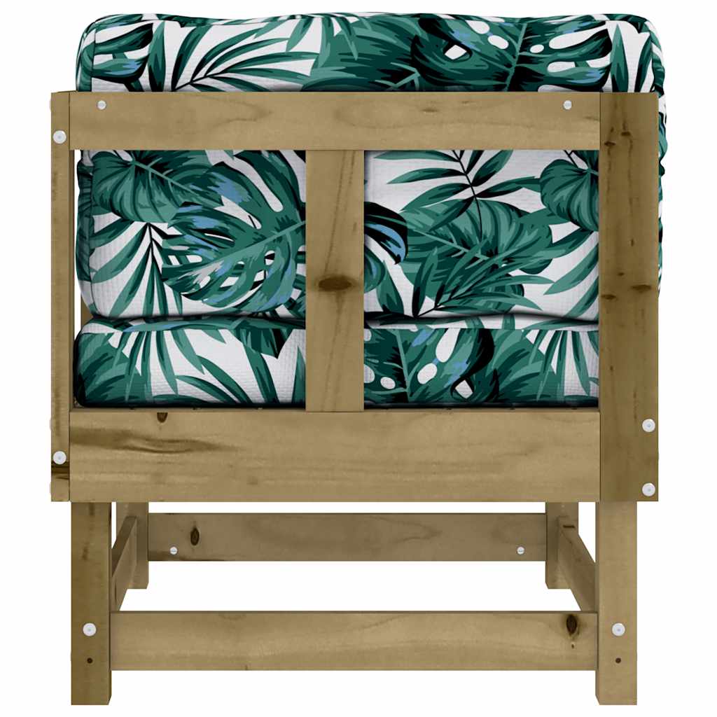 Corner Sofa Set with Cushions 2 pcs Pressure Treated Pine Wood