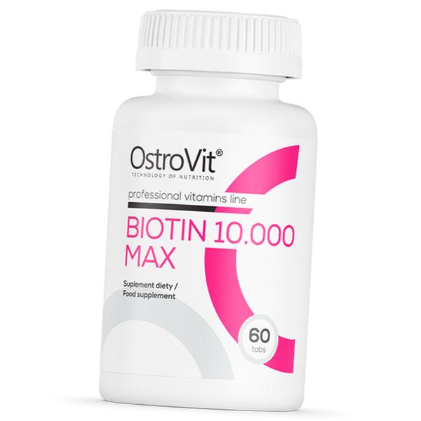 

Біотин таблетки, Biotin 10000 Max, Ostrovit (36250077) 60tab