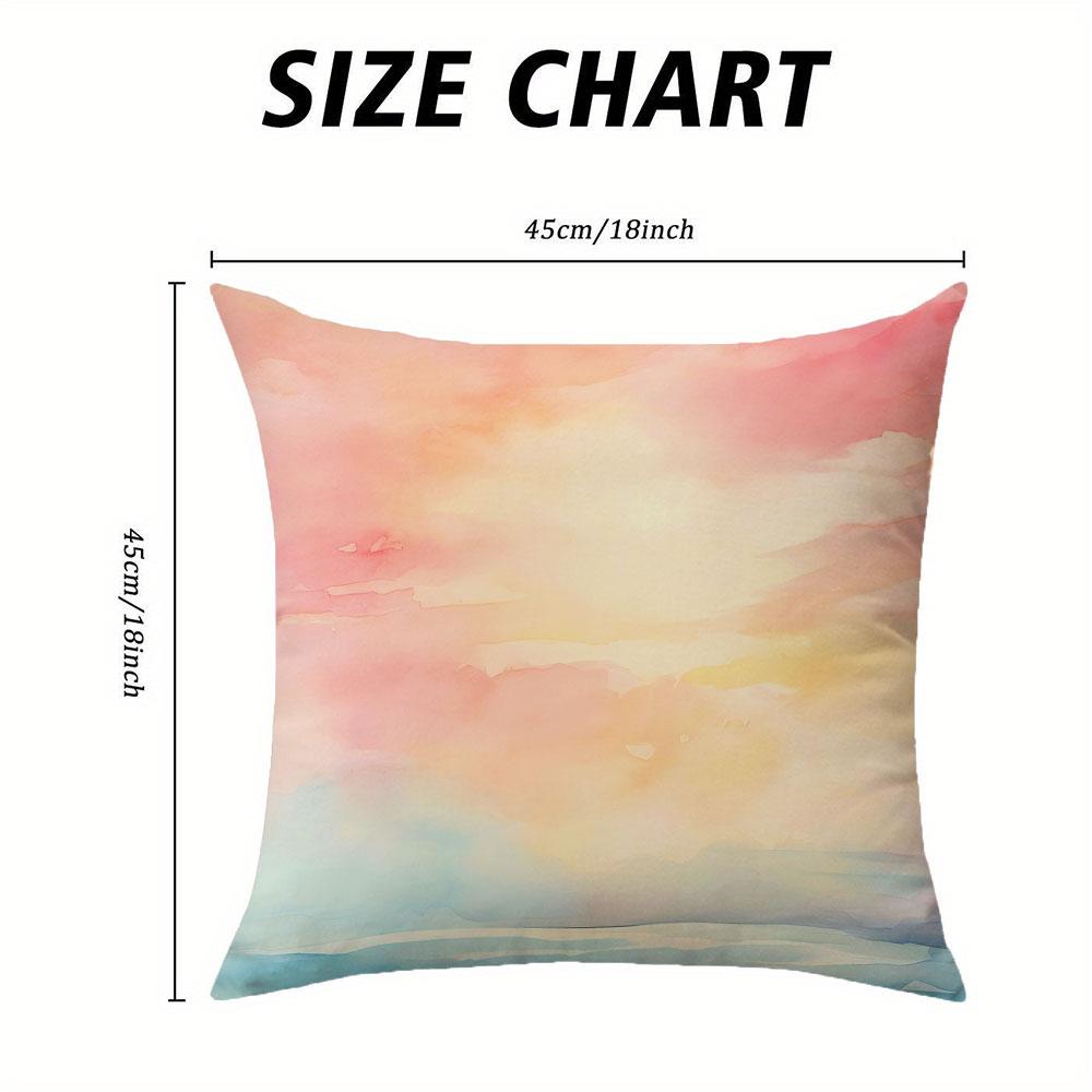 Sunset Glow square Jacquard Pillow Cover for Sofa Office Waist Cushion Cover Home Decorative Pillowcase