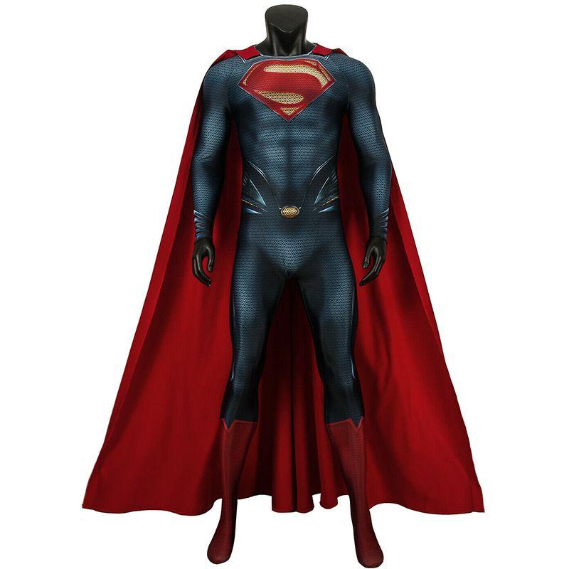 Quality Superman Man Of Steel Cosplay Costume For Unisex Adults And Kids**