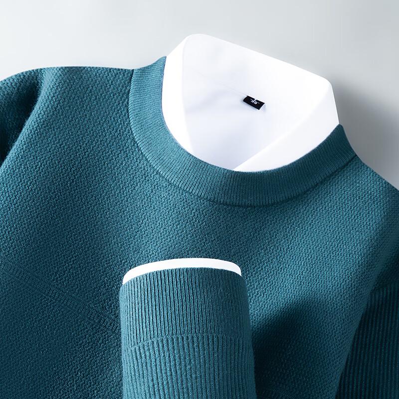 

Мужской свитер Fapai с круглым вырезом, однотонный, вязаный XL 52