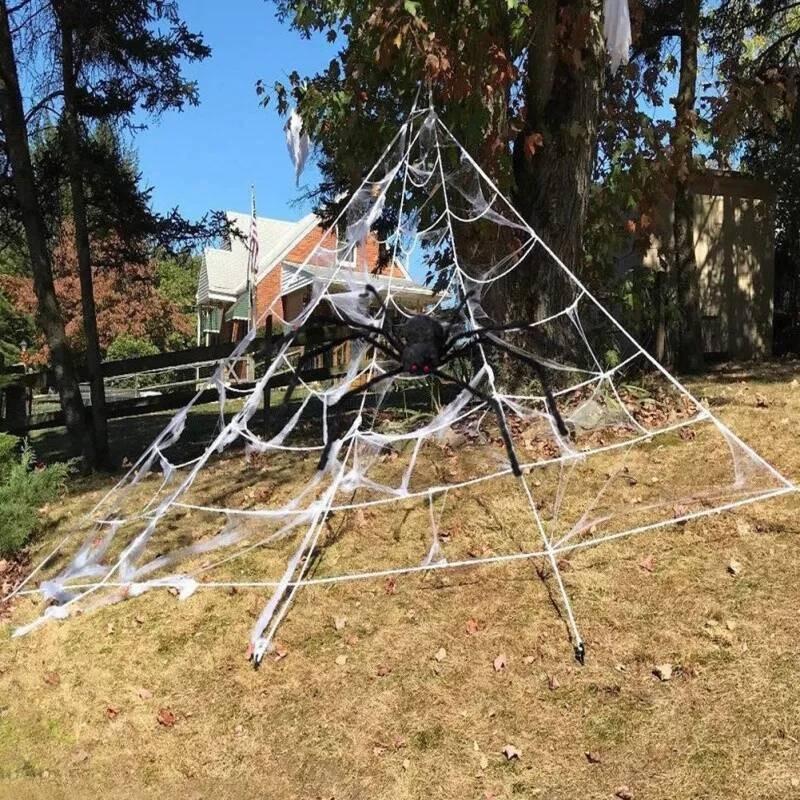 Halloween Giant Decoration Spider Web Party Outdoor Props Accessories Decor