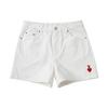 New MLB SS23 Heart Heart Series Denim Shorts Women's White 3FDPH0133-43CRS