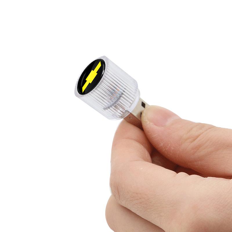 1Pcs USB Car LED Light Auto Interior Atmosphere Light Car Emblem Styling For Chevrolet Spark Silverado Trailblazer Cruze Captiva Lacetti