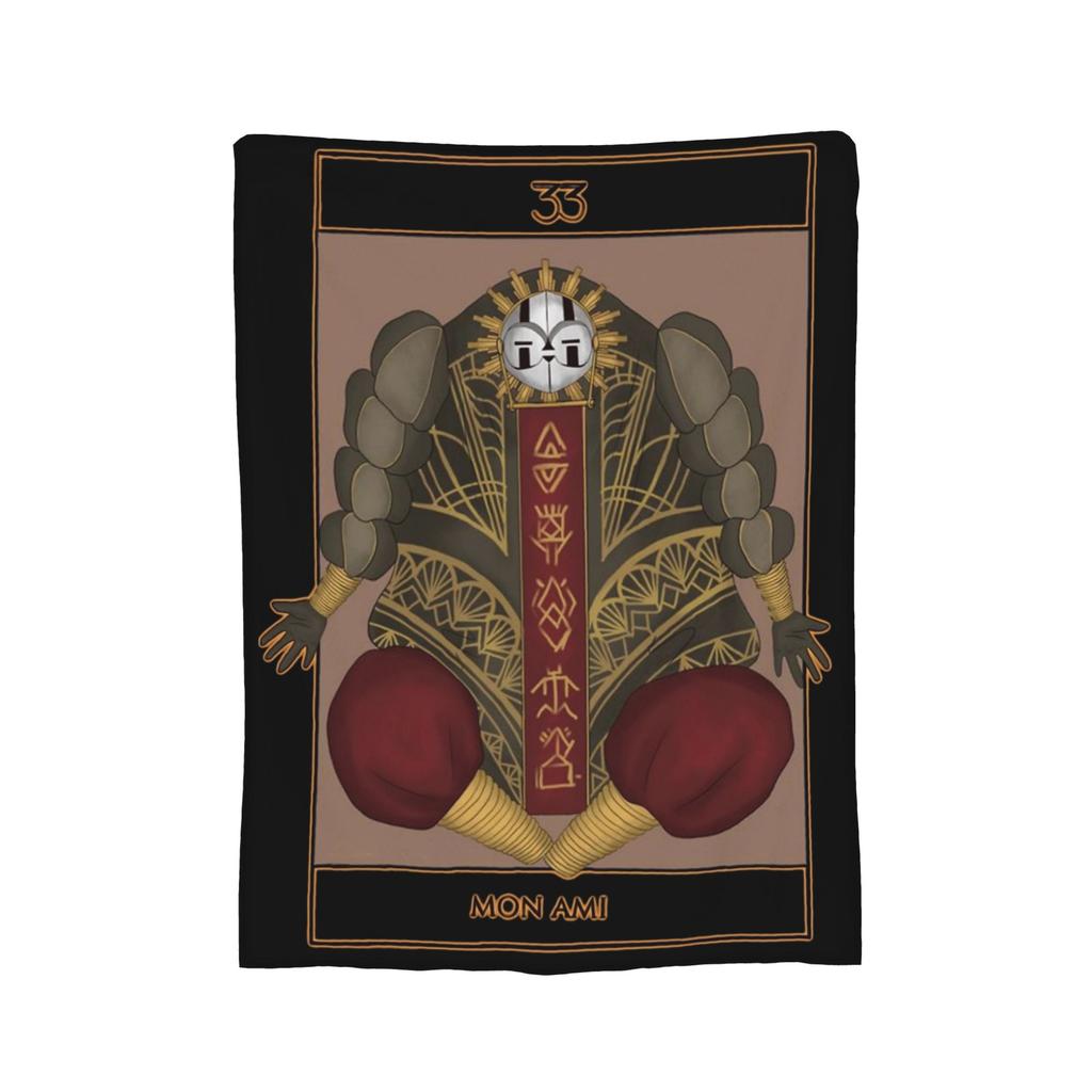 Esquie Clair Obscur Expedition 33 Tarot Card Blanket Fleece Printed   Warm Throw Blankets for Bedding Travel Bedding Throws