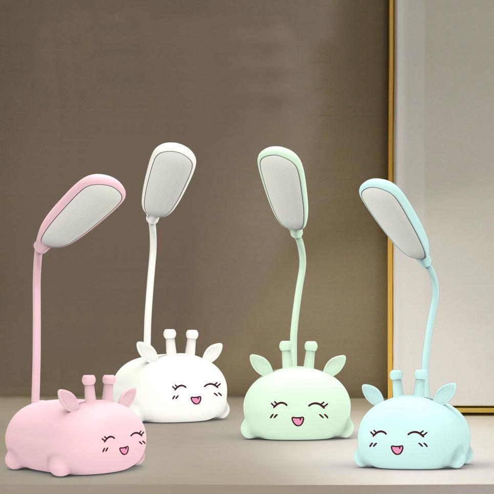 Creative Cartoon LED Foldable Table Lamp - USB Rechargeable Eye-Protecting Book Light