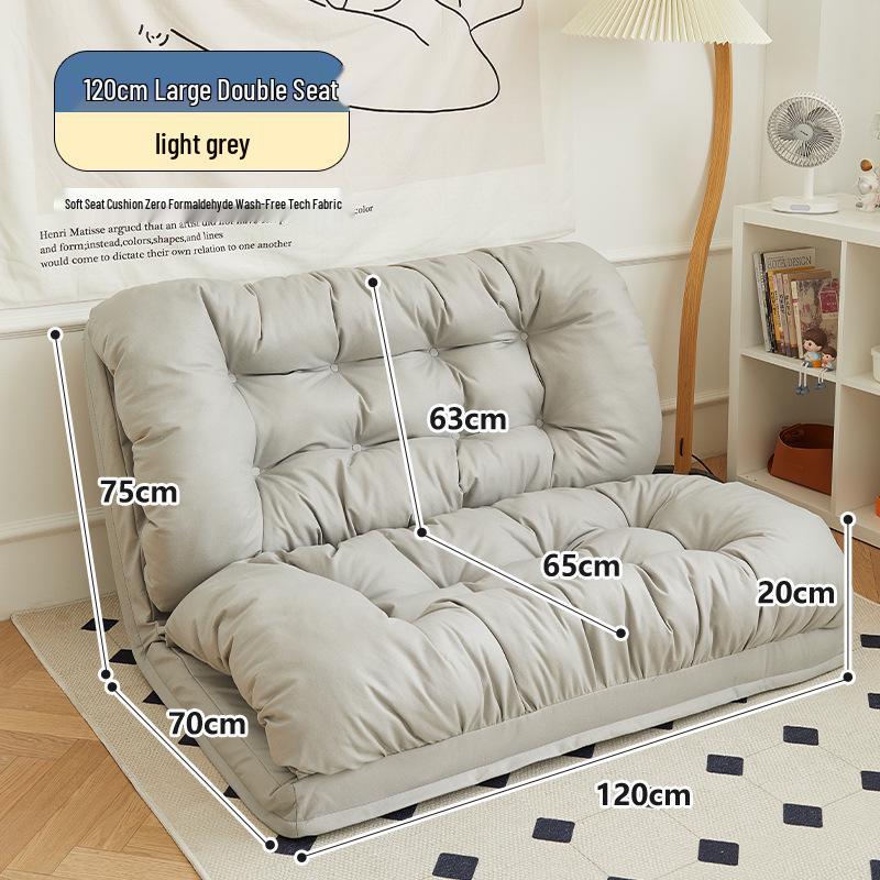 Reclining Tatami Chair: Foldable Single Sofa for Bedroom or Balcony