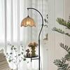 XuanYong Vintage Style Floor Lamp with Storage Shelf